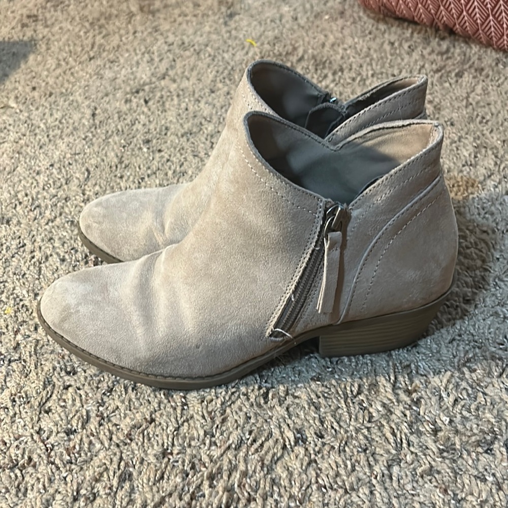 Beige ankle boots